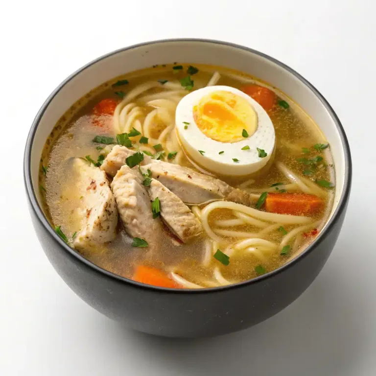 Chicken Noodle Soup with Egg