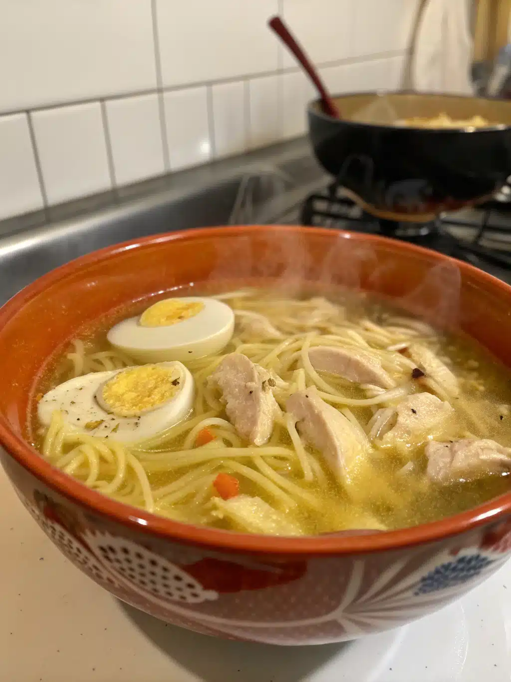 Chicken Noodle Soup with Egg: Cozy, Nutrient-Rich Homemade Comfort 2 Ingredients for Chicken Noodle Soup with Egg