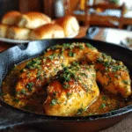 Texas Roadhouse Butter Chicken Skillet in cast-iron pan amateur photo