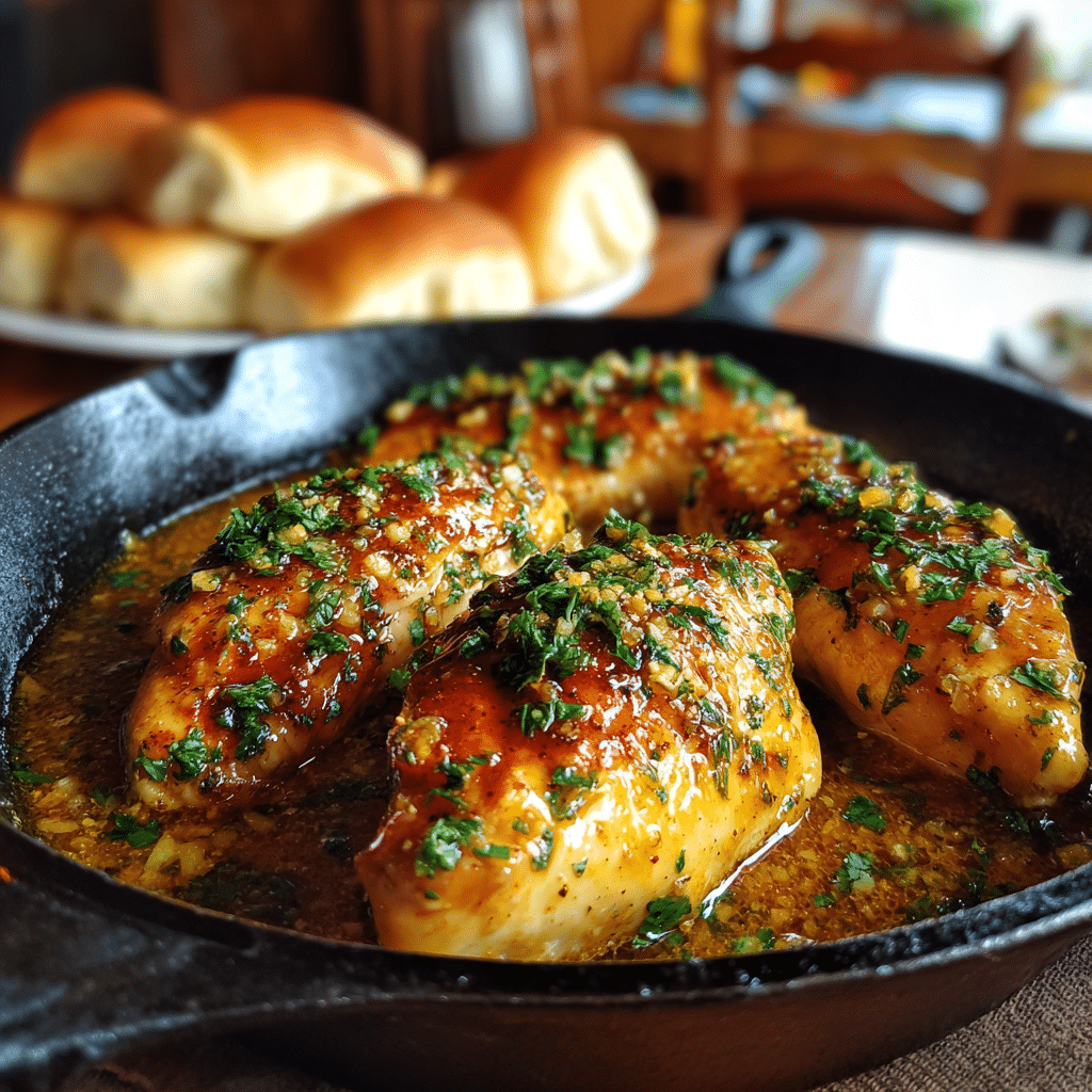 Texas Roadhouse Butter Chicken Skillet: Delicious, Easy Weeknight Dinner for Your Family 2 Texas Roadhouse Butter Chicken Skillet in cast-iron pan amateur photo