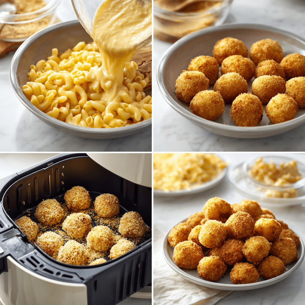 Step by step Cheesecake Factory Air Fryer Fried Macaroni and Cheese Balls recipe