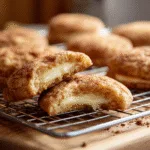 Cheesecake Stuffed Snickerdoodles with creamy cheesecake center