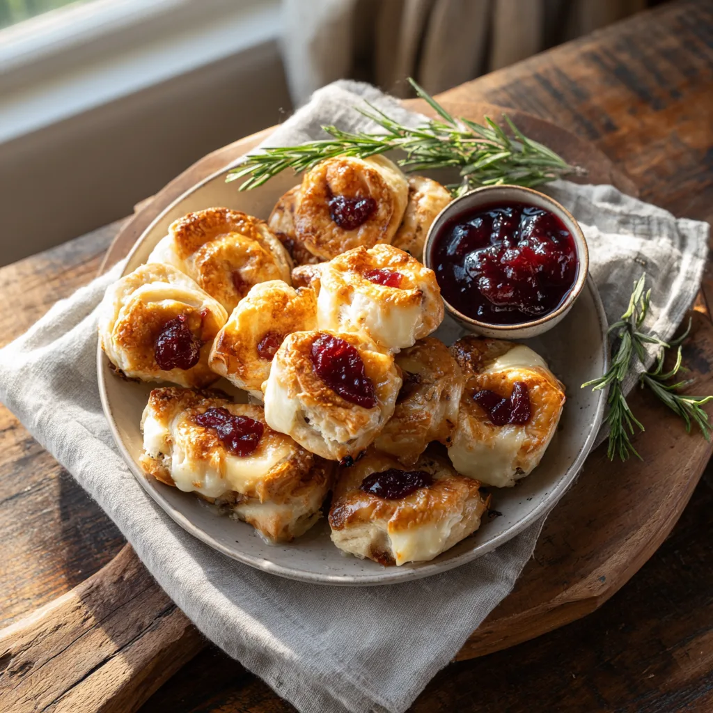 Mini Brie and Cranberry Crescent Rolls