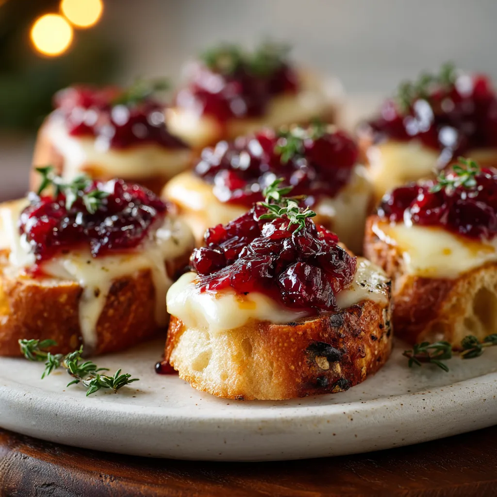 Festive Brie and Cranberry Crostini: Delightful Christmas Appetizers for Your Holiday Spread 4 Festive Brie and Cranberry Crostini