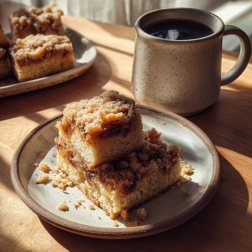 Coffee Cake Served with Coffee Mug