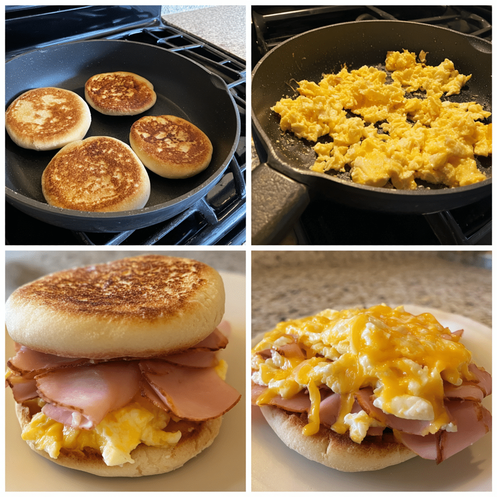 Delicious Egg and Ham Breakfast Sandwich to Start Your Day Right 4 Homemade step-by-step Egg and Ham Breakfast Sandwich tutorial