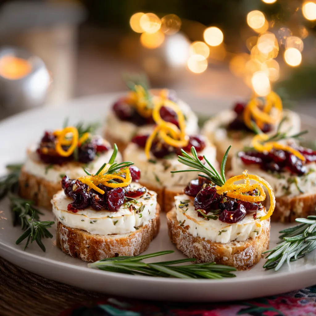 Festive Brie & Cranberry Crostini (5-Minute Appetizer)