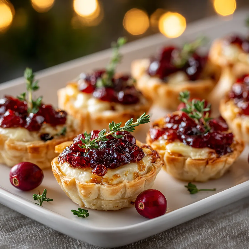 Cranberry Brie Tartlets with Thyme