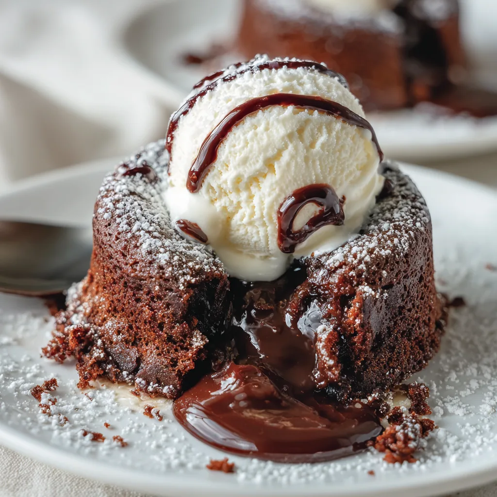 Hot Chocolate Lava Cakes: The Ultimate Thanksgiving Desserts With Gooey Goodness 4 Hot Chocolate Lava Cake served with vanilla ice cream and chocolate drizzle