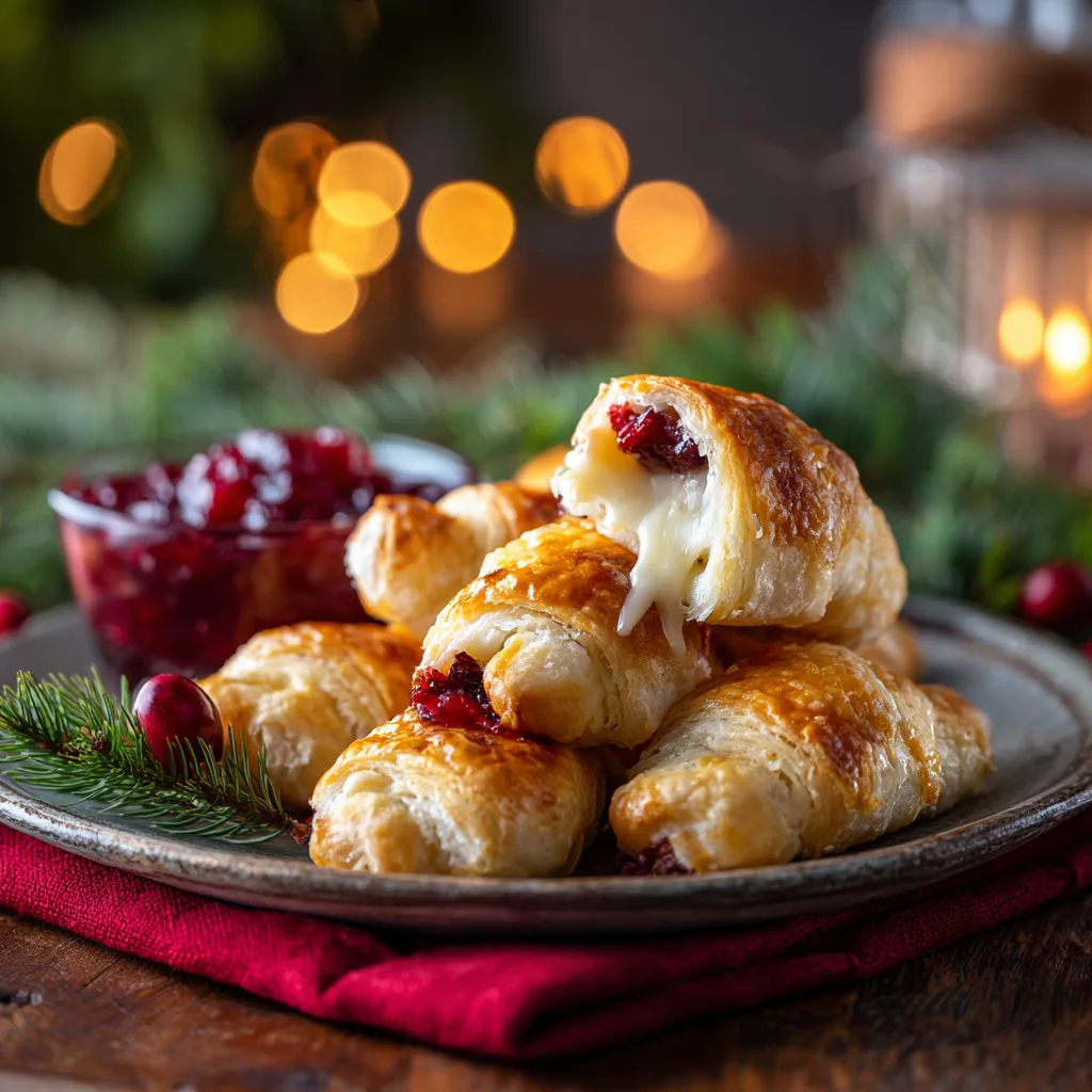 Mini Brie and Cranberry Crescent Rolls: Irresistible Christmas Appetizers That Wow 4 Mini Brie and Cranberry Crescent Rolls