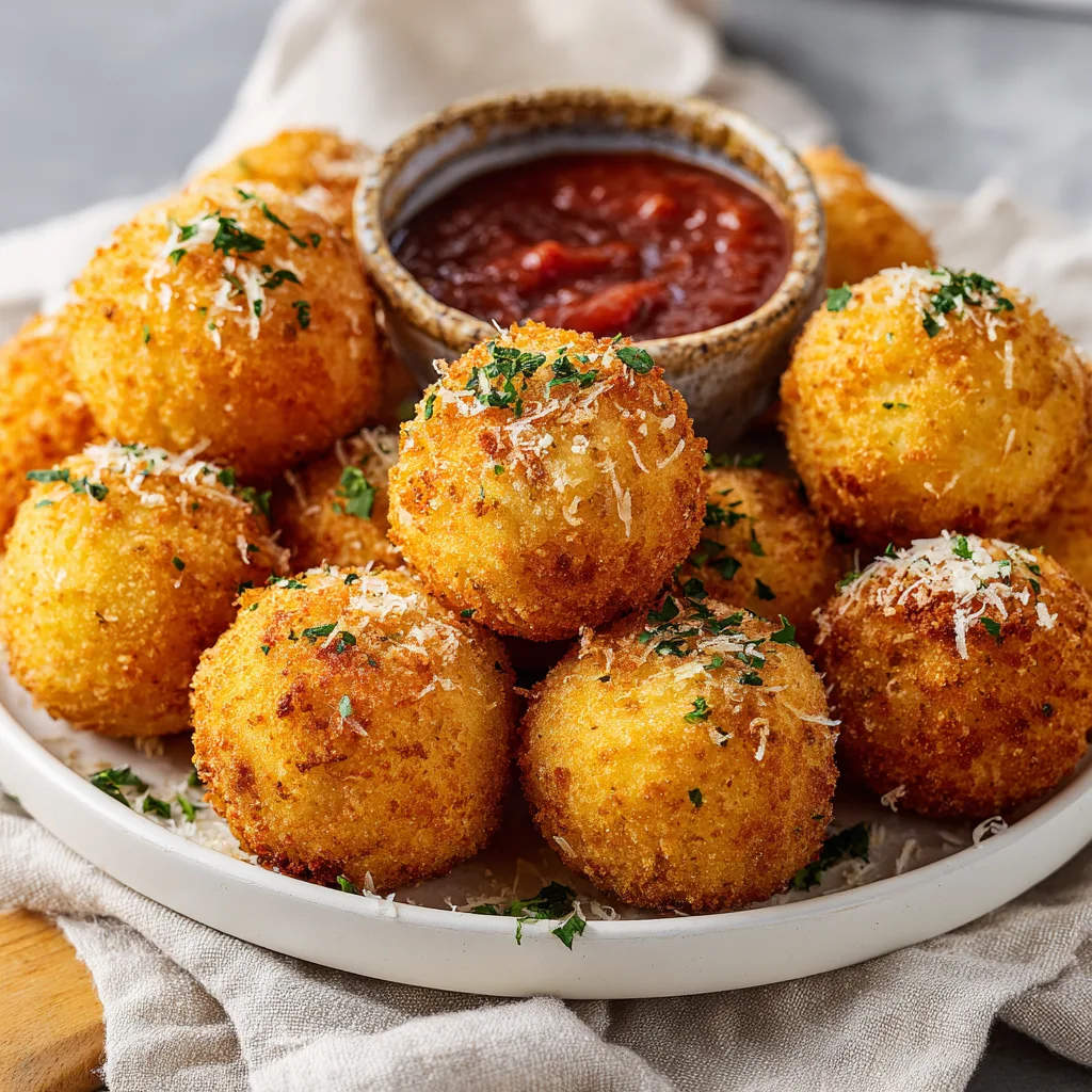 Mini Arancini Balls with Marinara Dip