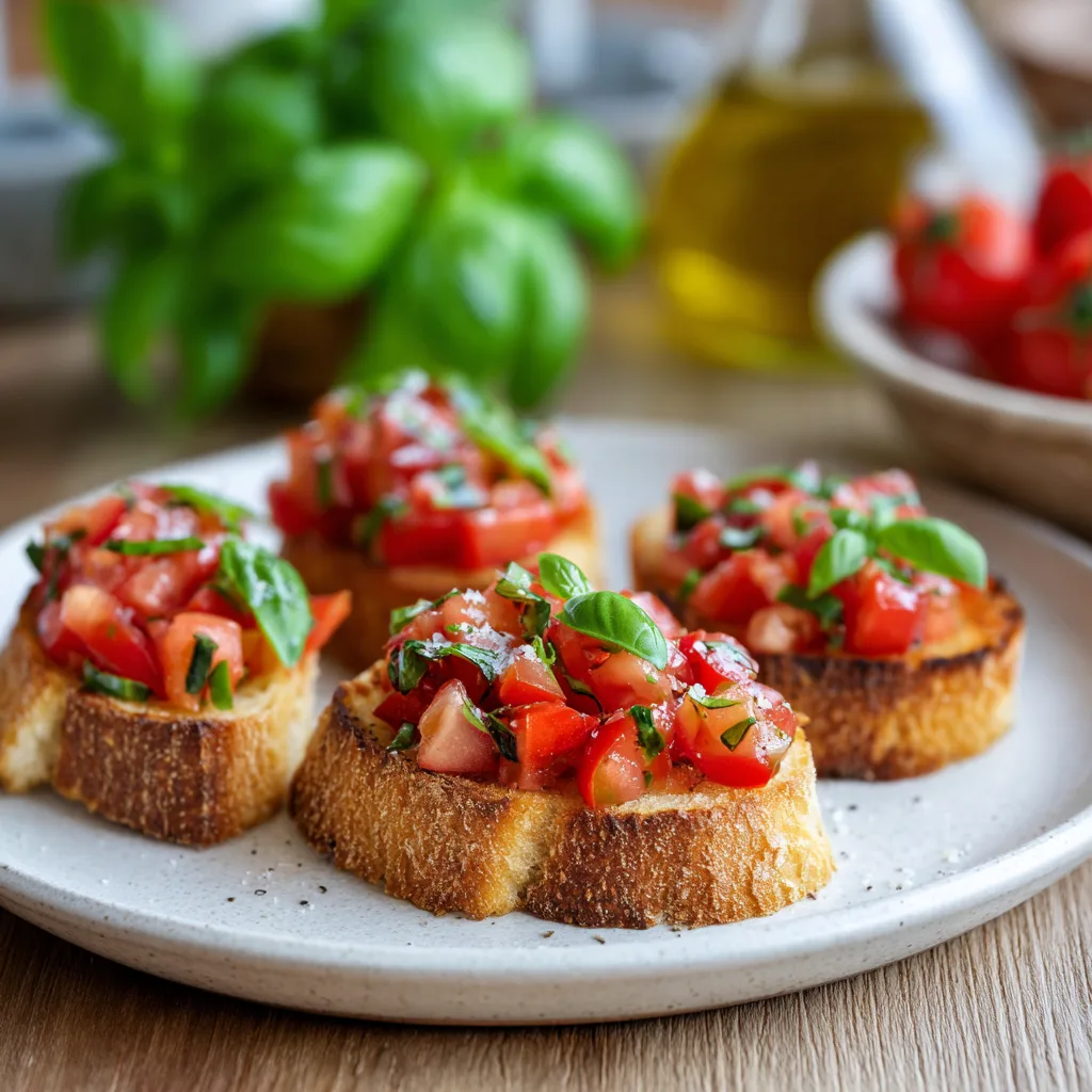 Mini Bruschetta with Tomato & Basil