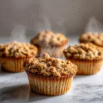Apple Crisp Cups freshly baked with golden oat crumble topping