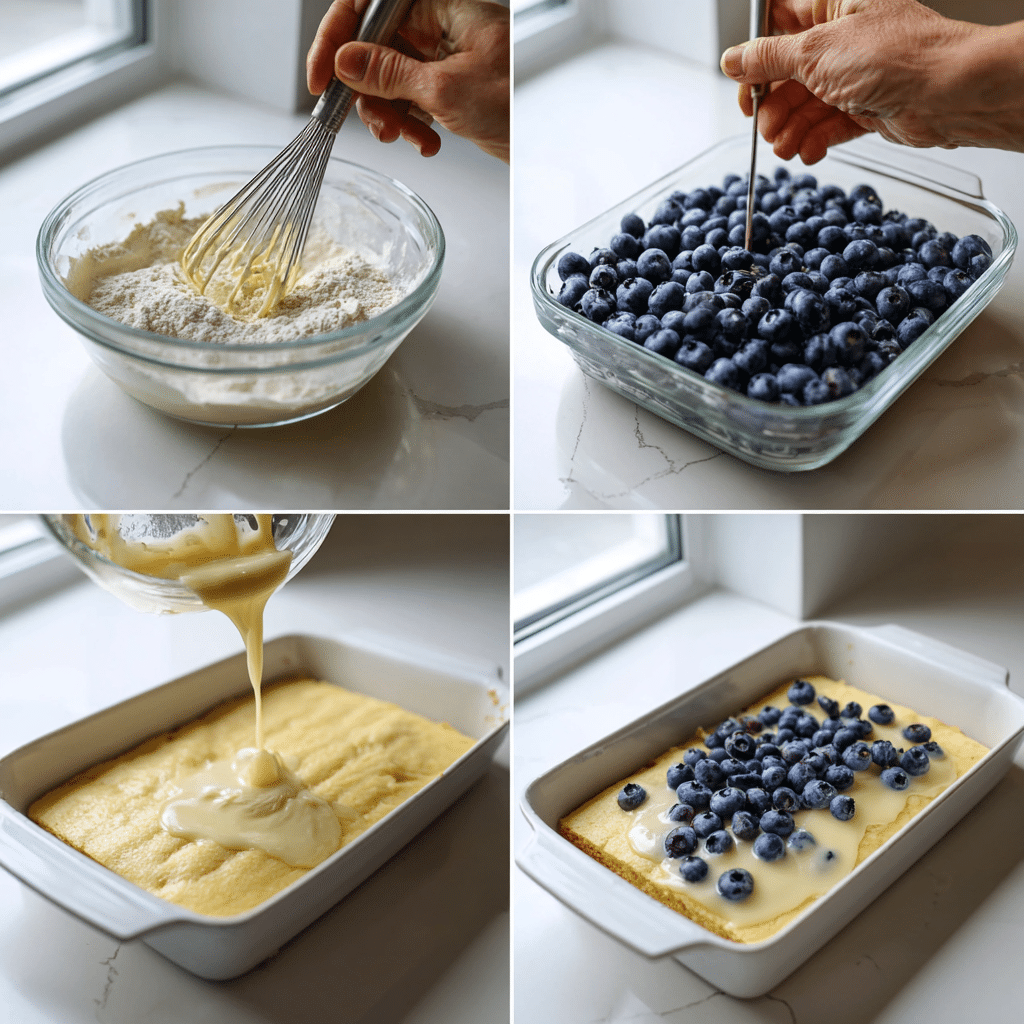 Lemon Blueberry Sheet Cake: Bright and Bountiful Summer Delight 4 Step-by-step photos of Lemon Blueberry Sheet Cake preparation
