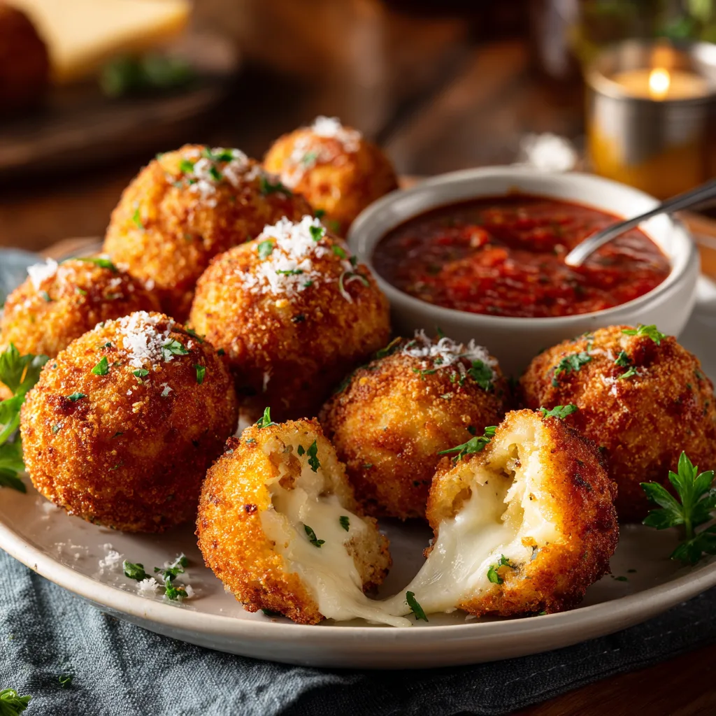 Mini Arancini Balls with Marinara Dip