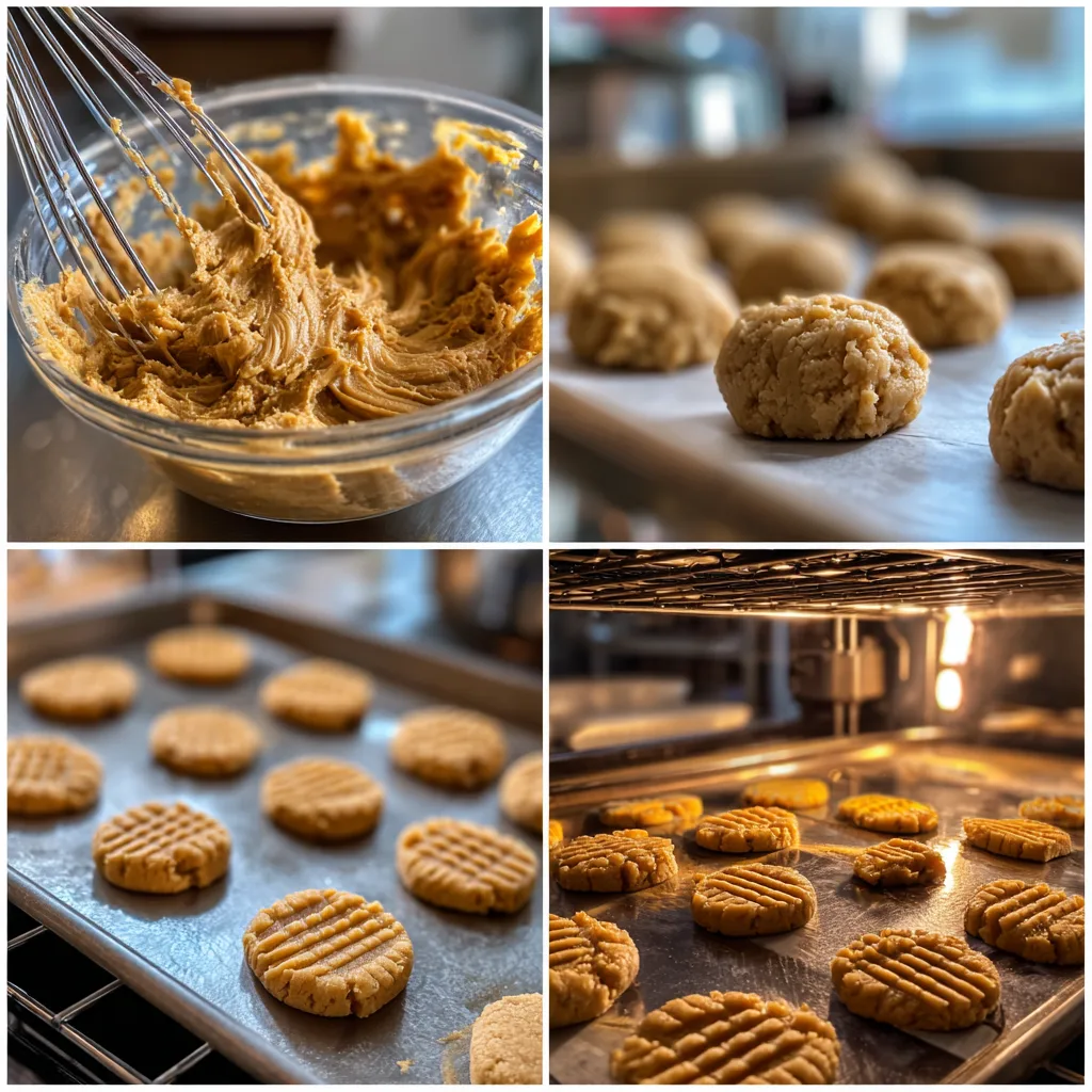 Old-Fashioned Peanut Butter Fork-Pressed Cookies: A Cozy, Nostalgic Classic 3 Step-by-step peanut butter fork-pressed cookie tutorial