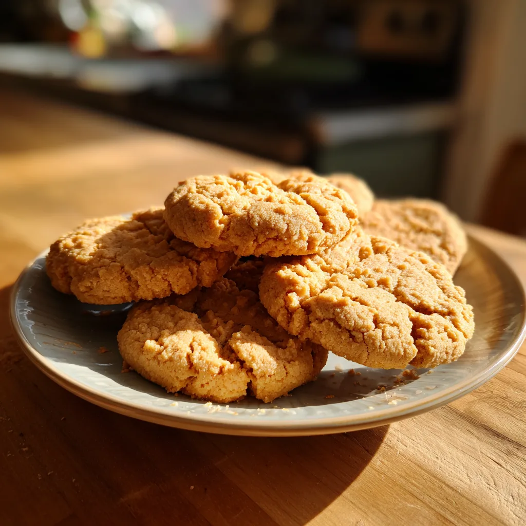 4-Ingredient PB Cookies (Flourless)