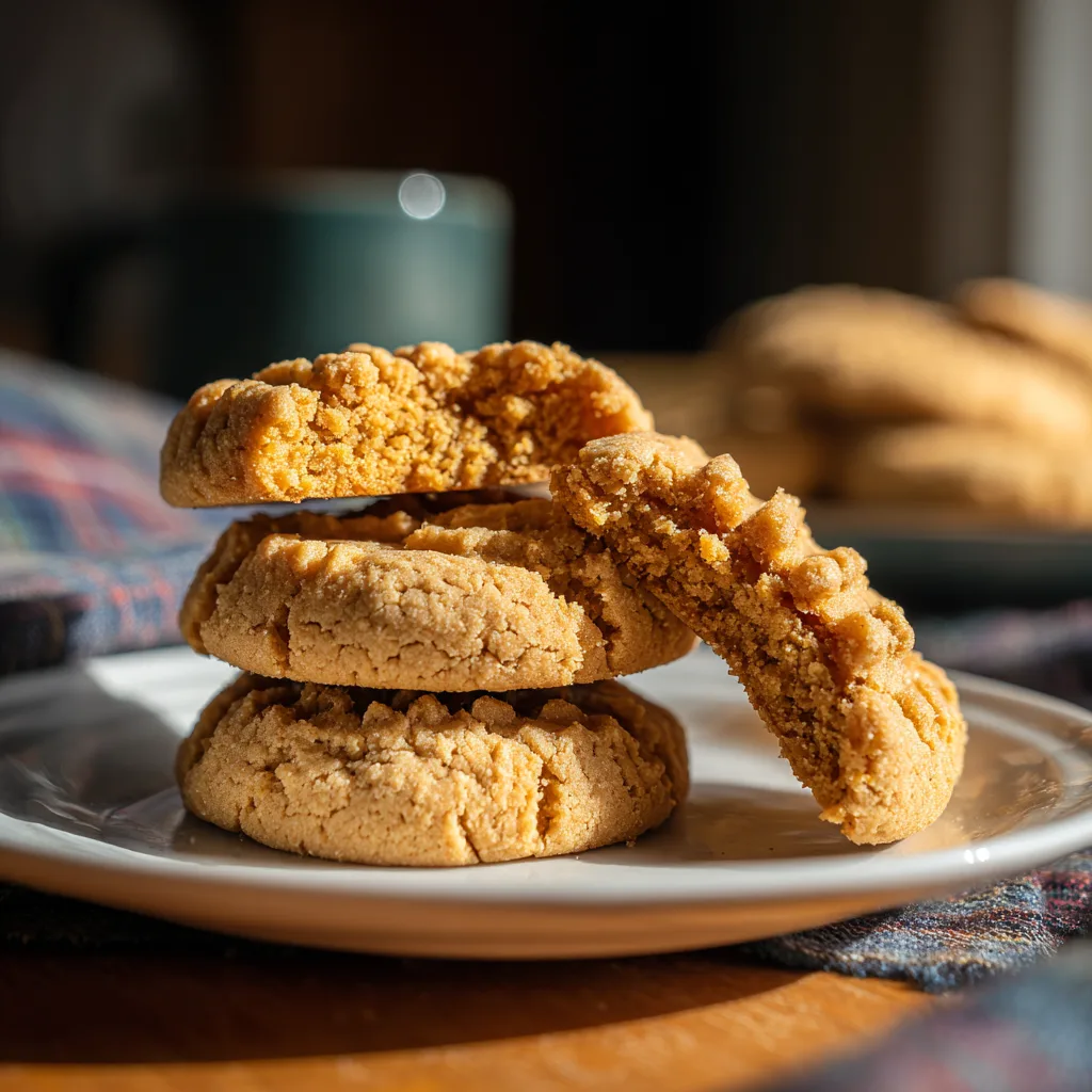 Classic Soft Peanut Butter Cookies with Criss-Cross Pattern – Soft, Chewy, and Oh-So-Delicious 5 Served Classic Soft PB Cookies with Criss-Cross Pattern
