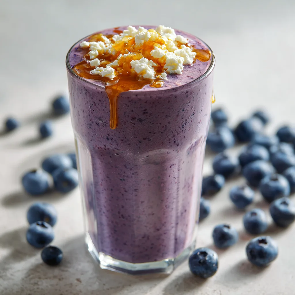 Blueberry Cottage Cheese Smoothie