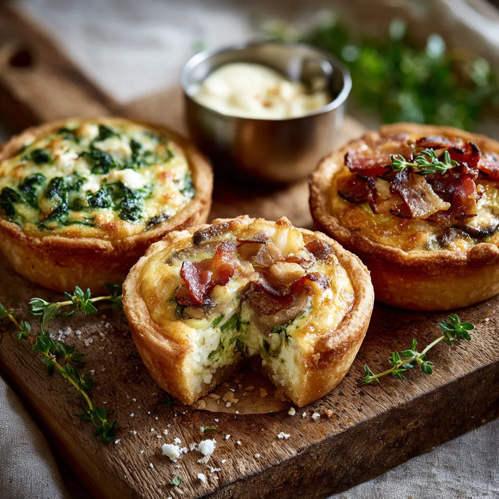 Mini Quiche Assortment (3 Ways) for the Ultimate Breakfast Casserole Alternative 3 Mini Quiche Assortment (3 Ways)