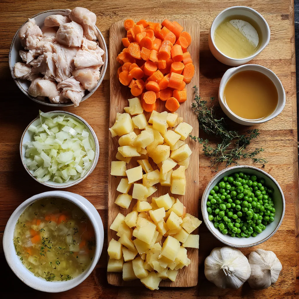 Dump-and-Go Chicken Stew – Your Ultimate Cozy Chicken Crockpot Recipe 2 Dump-and-Go Chicken Stew served in a rustic bowl – hearty, healthy crockpot dinner idea.
