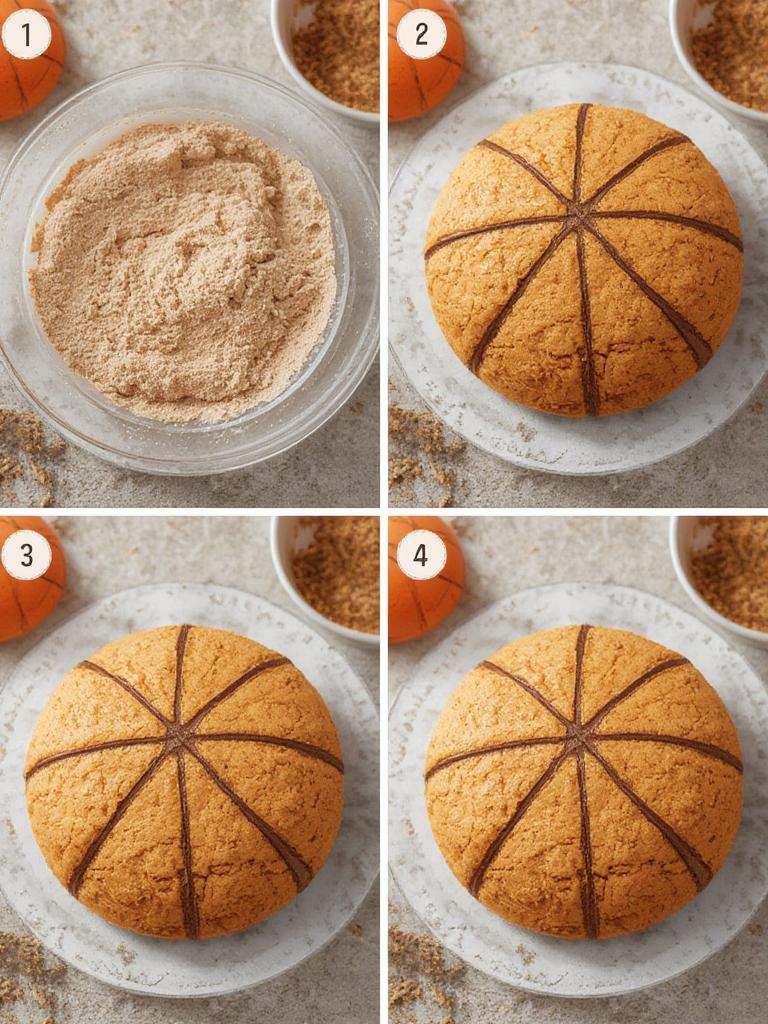 Making Basketball Cookie Cake