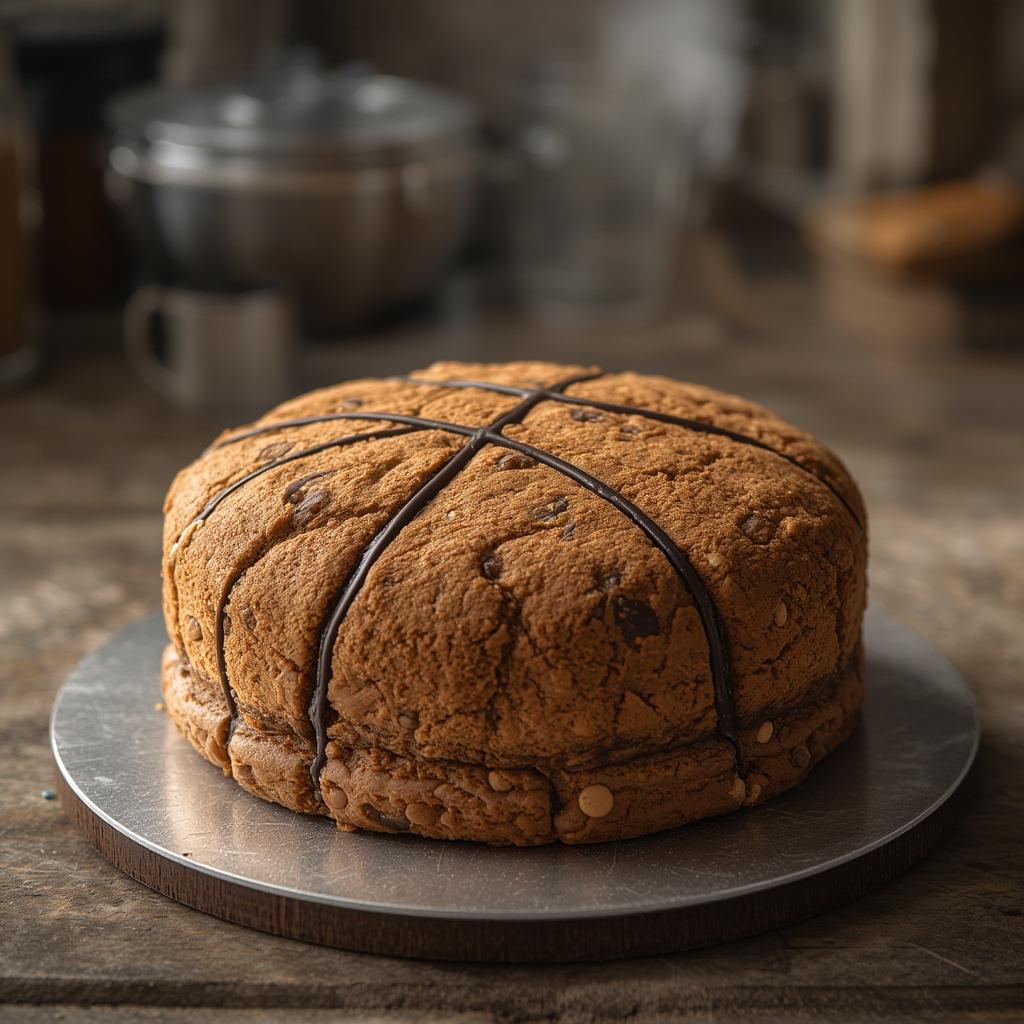 Finished Basketball Cookie Cake