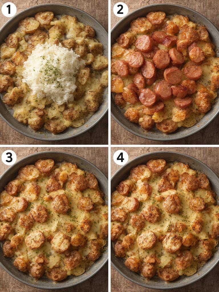 Cheesy Ranch Potatoes and Smoked Sausage 2