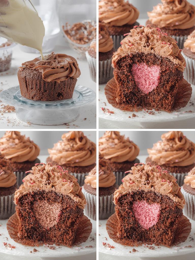 Step-by-step preparation of cupcakes