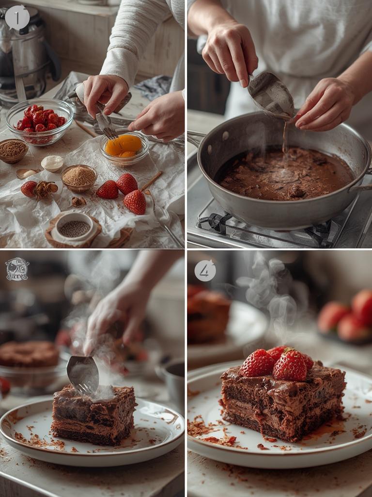 Chocolate Strawberry Cake Slice 2