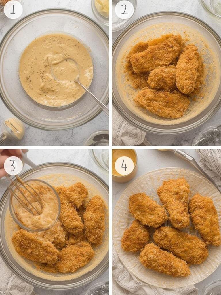 Crispy Chicken Tenders with Honey Mustard 2