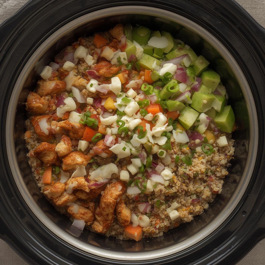 Crockpot Chicken Quinoa Burrito Bowls