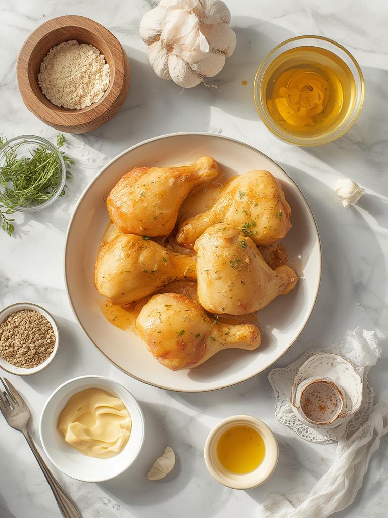 Garlic Butter Chicken Drumsticks : Juicy, Crispy, & Irresistible! 2 Garlic Butter Chicken Drumsticks 1