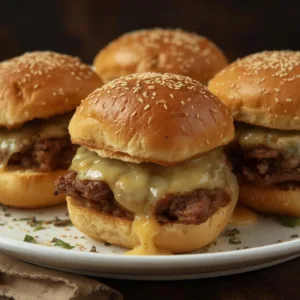 Philly Cheesesteak Sliders: Irresistible Bite-Sized Comfort Food! 6 Philly Cheesesteak Sliders