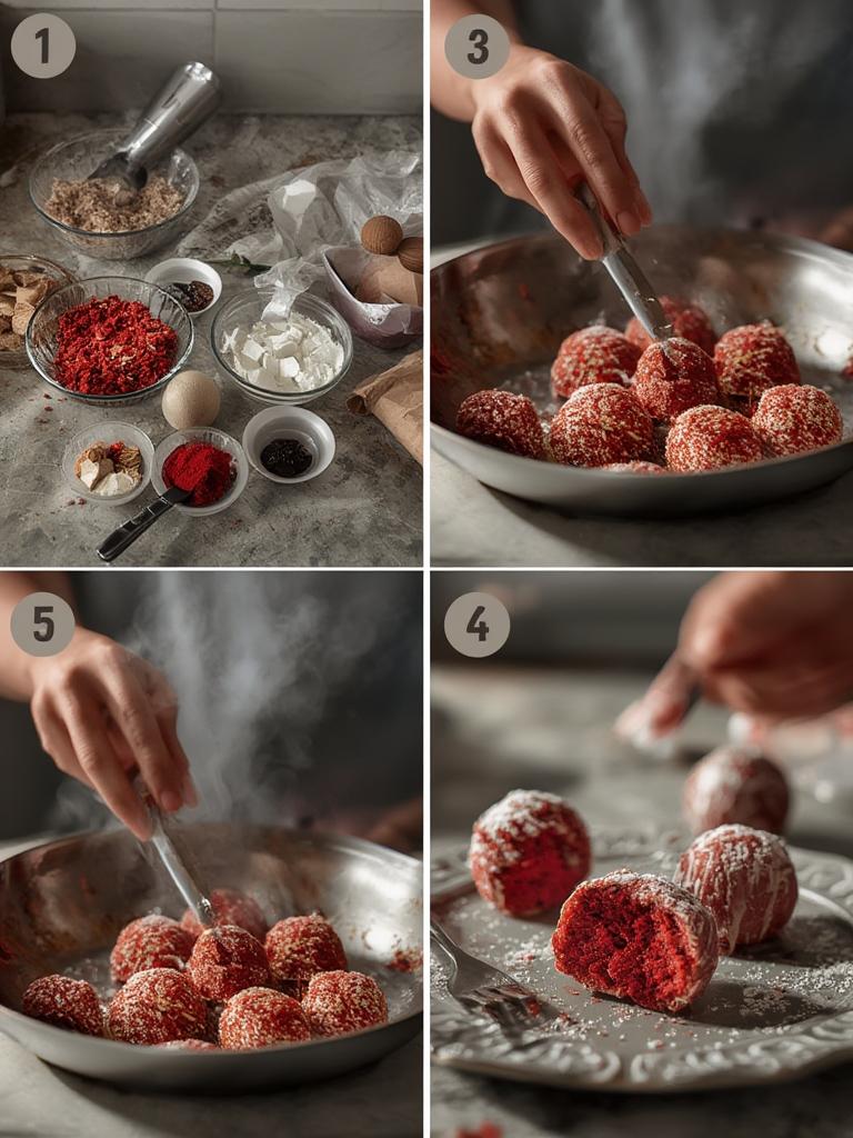 Red Velvet Cake Balls Truffles - Heavenly Bite-Sized Indulgence! 3 Red Velvet Cake Balls Truffles 6