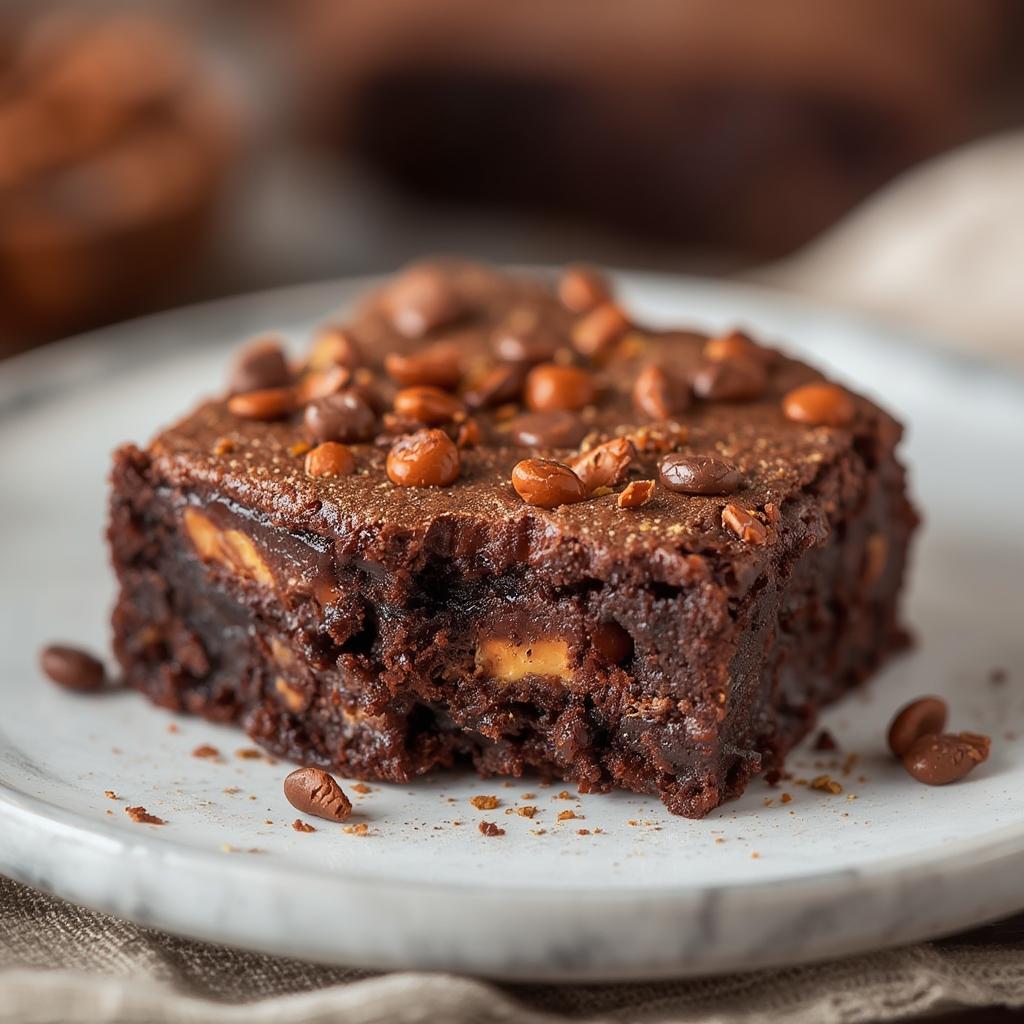 Reeses Brownies: Heavenly Fudgy Chocolate & PB Brownies! 4 Reeses Brownies Fudgy Chocolate PB Brownies