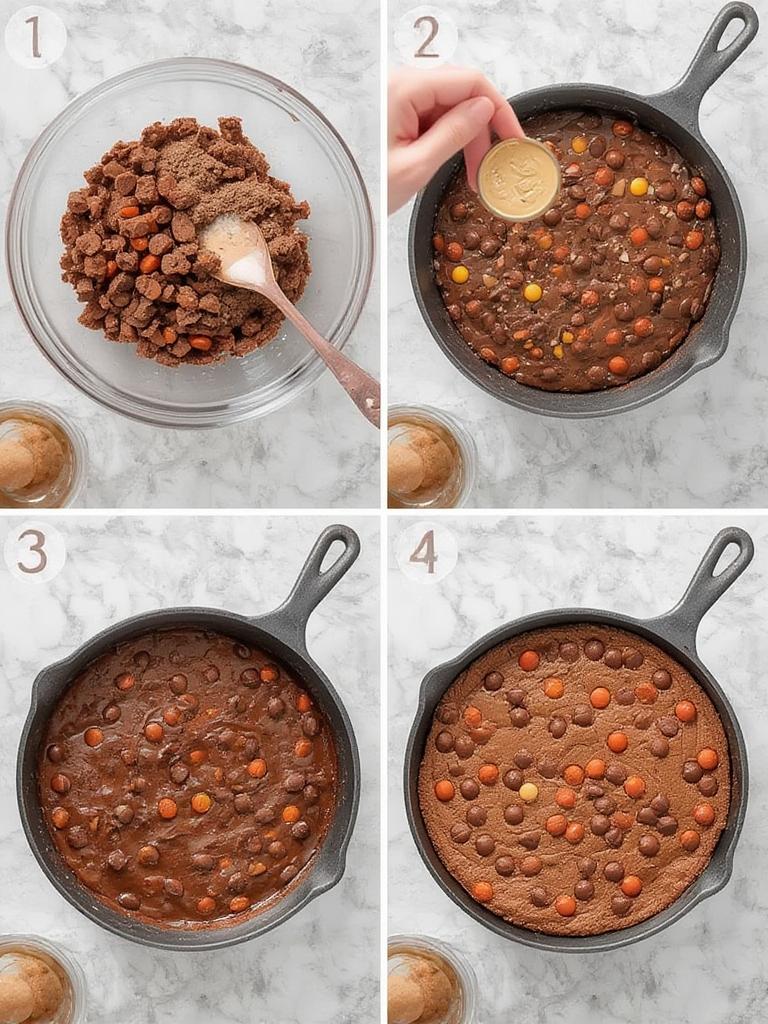 Reeses Skillet Brownie Dessert : Decadent, Easy & Irresistible! 3 Reeses Skillet Brownie Dessert 5