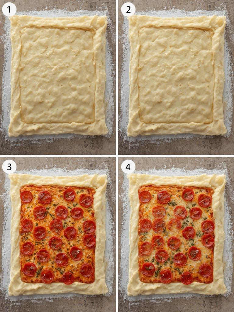 Irresistible Savory Puff Pastry Pizza Squares - Quick & Tasty! 3 Savory Puff Pastry Pizza Squares 2