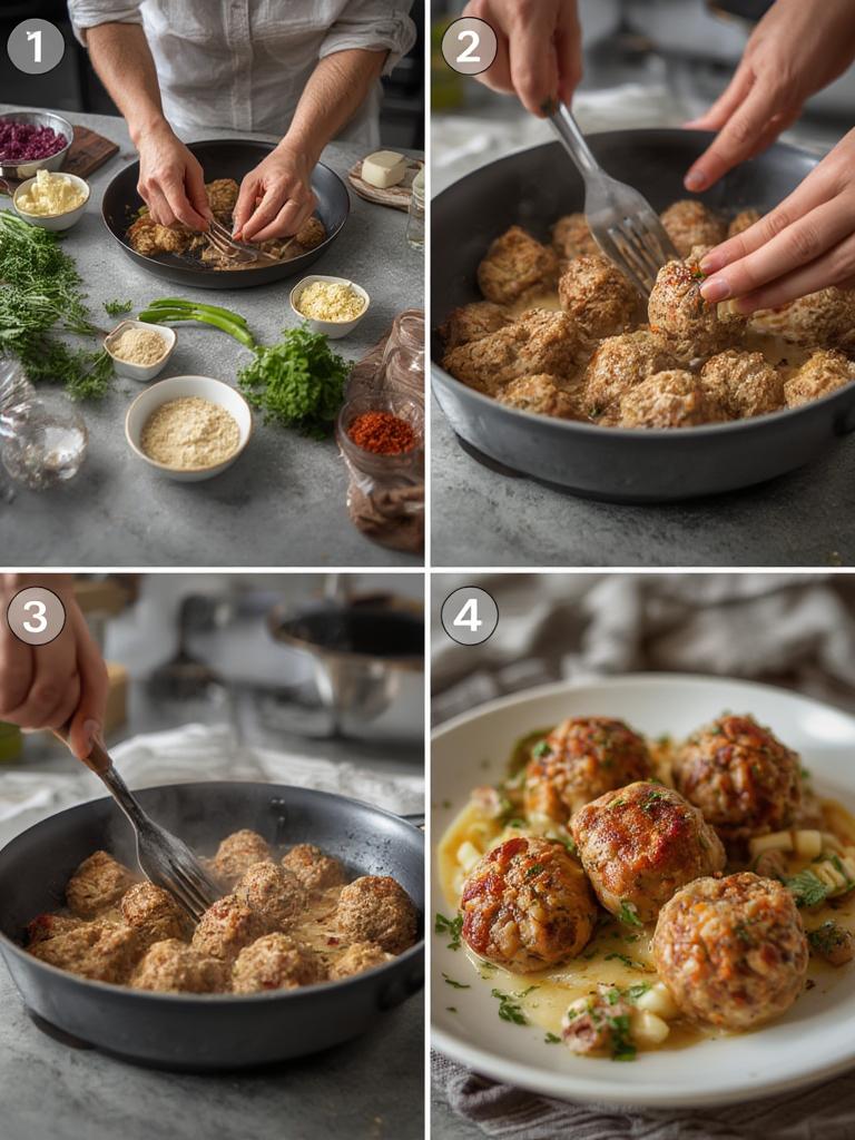 Simple Low-Carb Turkey Meatballs With Veggie Mash : Quick, Delicious & Guilt-Free! 3 Simple Low Carb Turkey Meatballs With Veggie Mash 1151