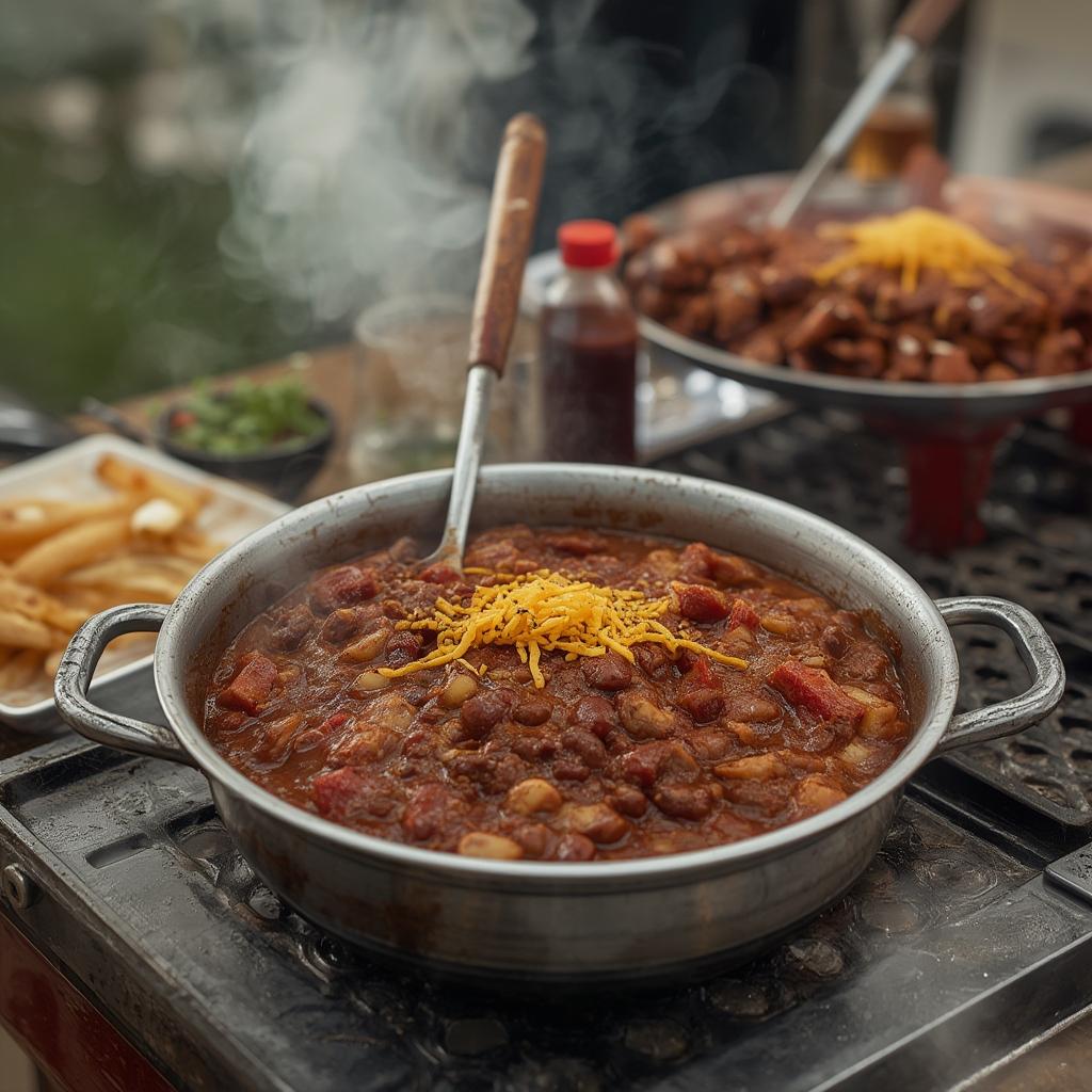 Tailgate Chili Bar Setup 874