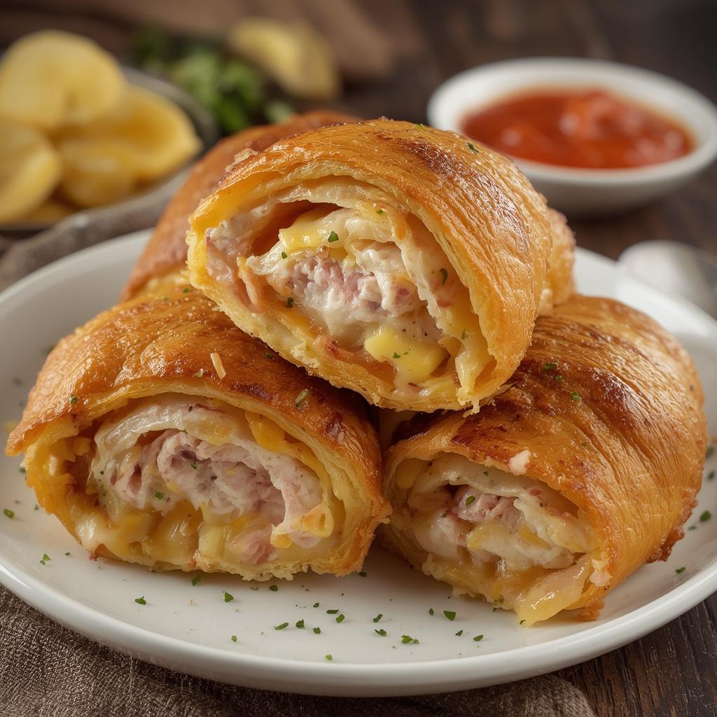 Turkey & Cheese Crescent Rollups - Perfect Super Bowl Party Food Ideas 4 Turkey Cheese Crescent Rollups