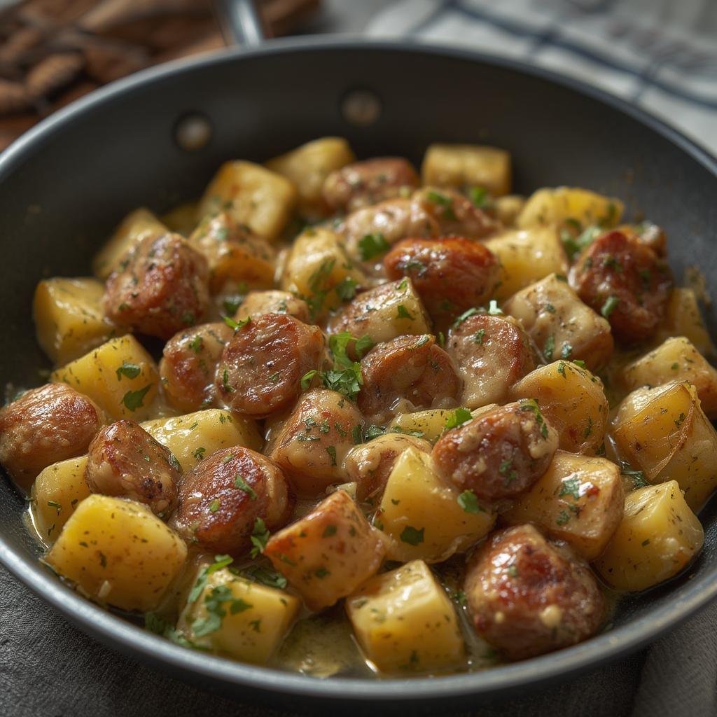 Cheesy Ranch Potatoes and Smoked Sausage 3