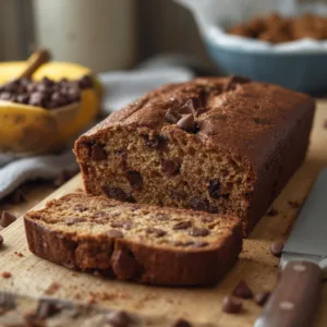 Chocolate Chip Healthy Banana Bread