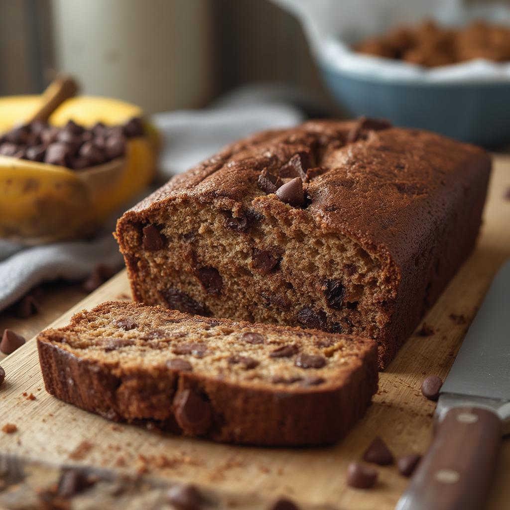 Chocolate Chip Healthy Banana Bread