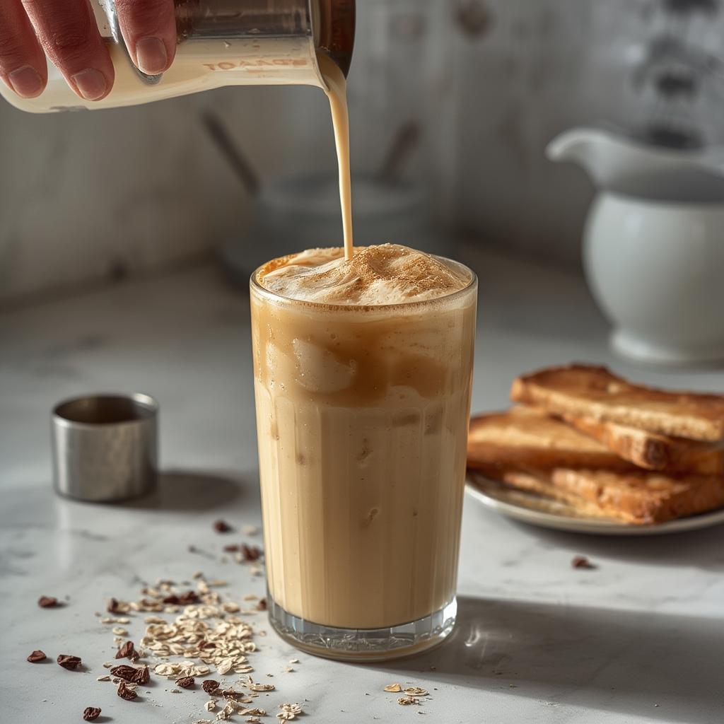 Finished Iced Toasted Vanilla Oatmilk Shaken Espresso