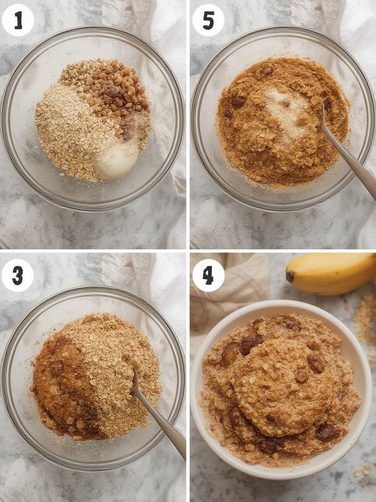 One bowl banana oat breakfast cookies with no added sugar 2