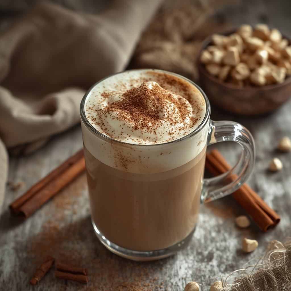 Pistachio latte with whipped cream and sprinkles