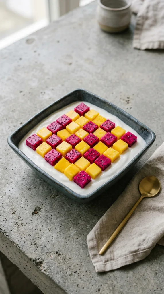 An ultrarealistic photo of a smoothie bowl with a 0cadddede4