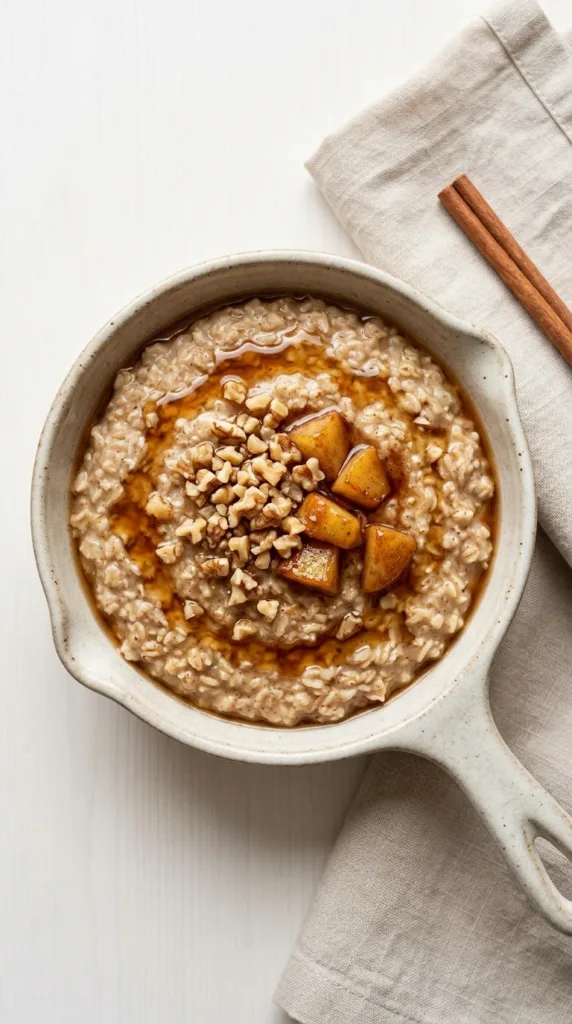 Apple cinnamon oatmeal in skillet 5efb56b767