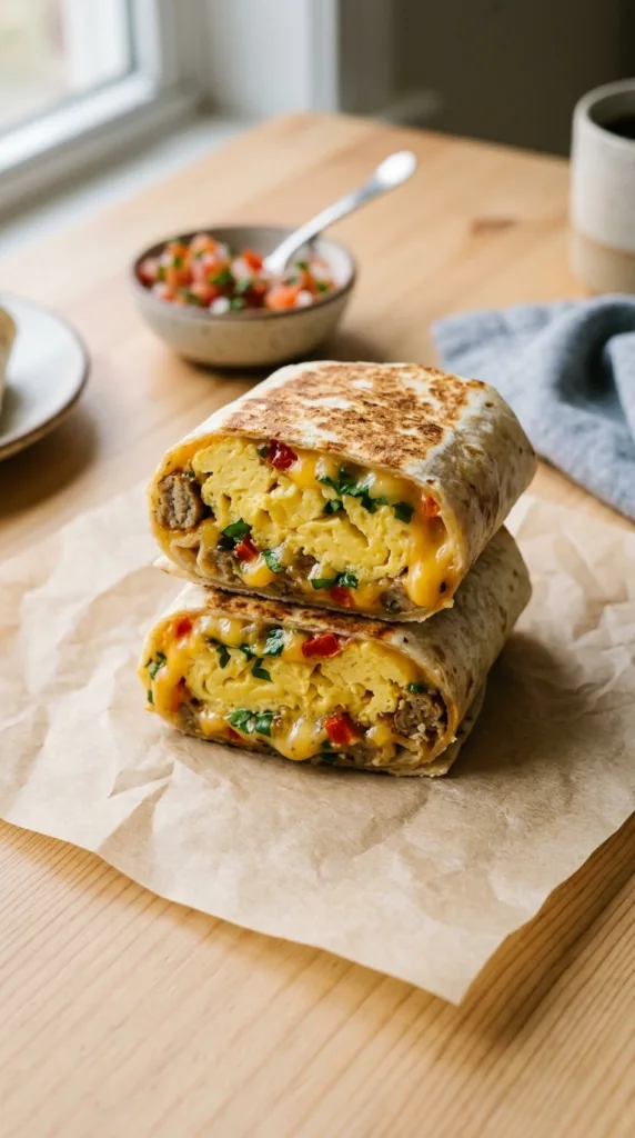 10 Quick & Easy High-Protein Egg Recipes for Busy Mornings (Savory Breakfast Ideas!) 6 Burrito with egg filling 106f65891c